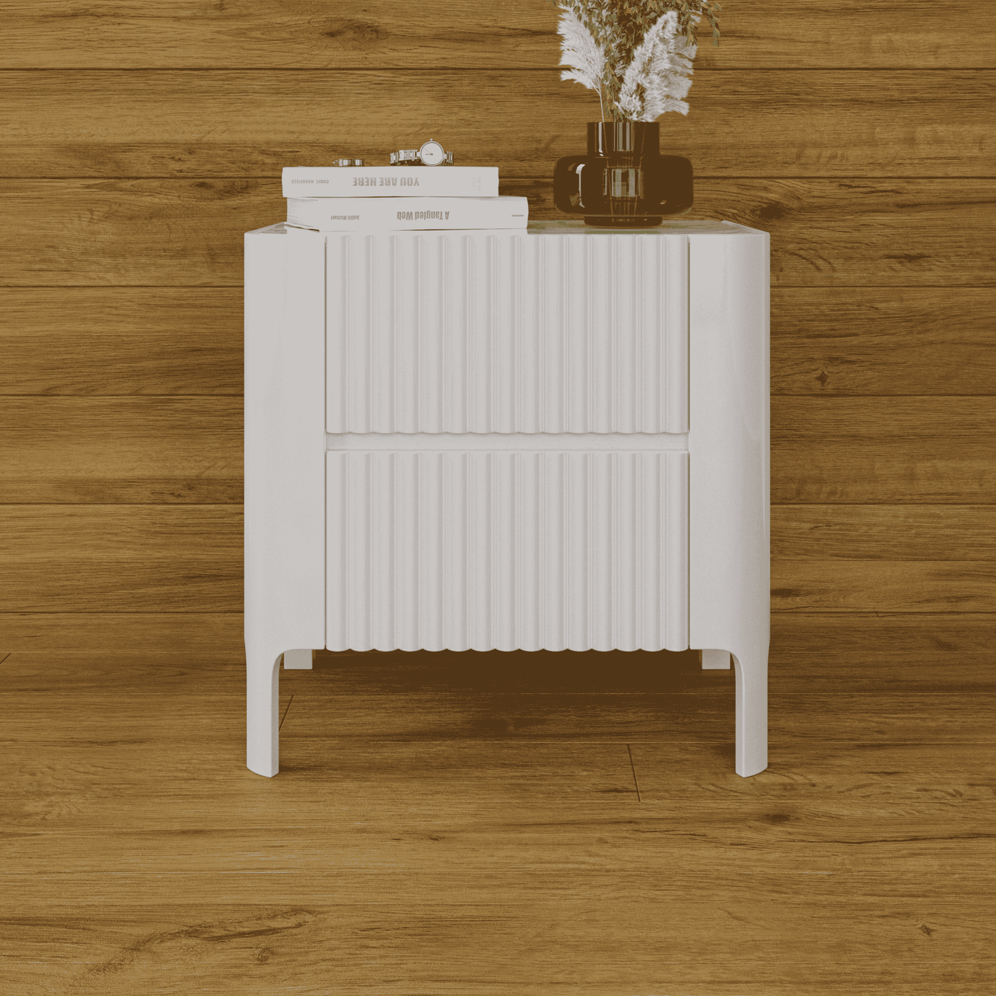 Portugal Bedside Table - White