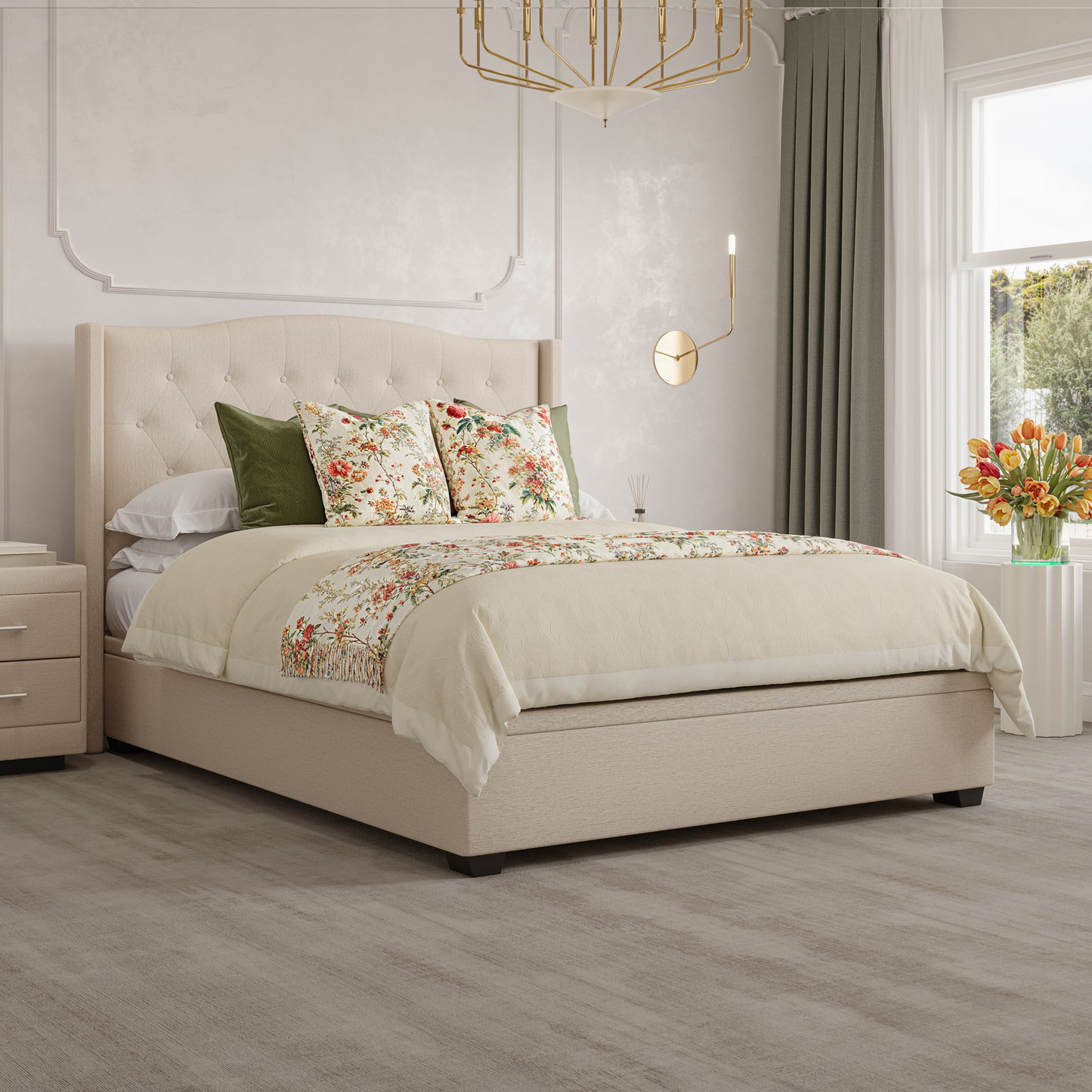 St Moritz Bed Frame with Gaslift Storage