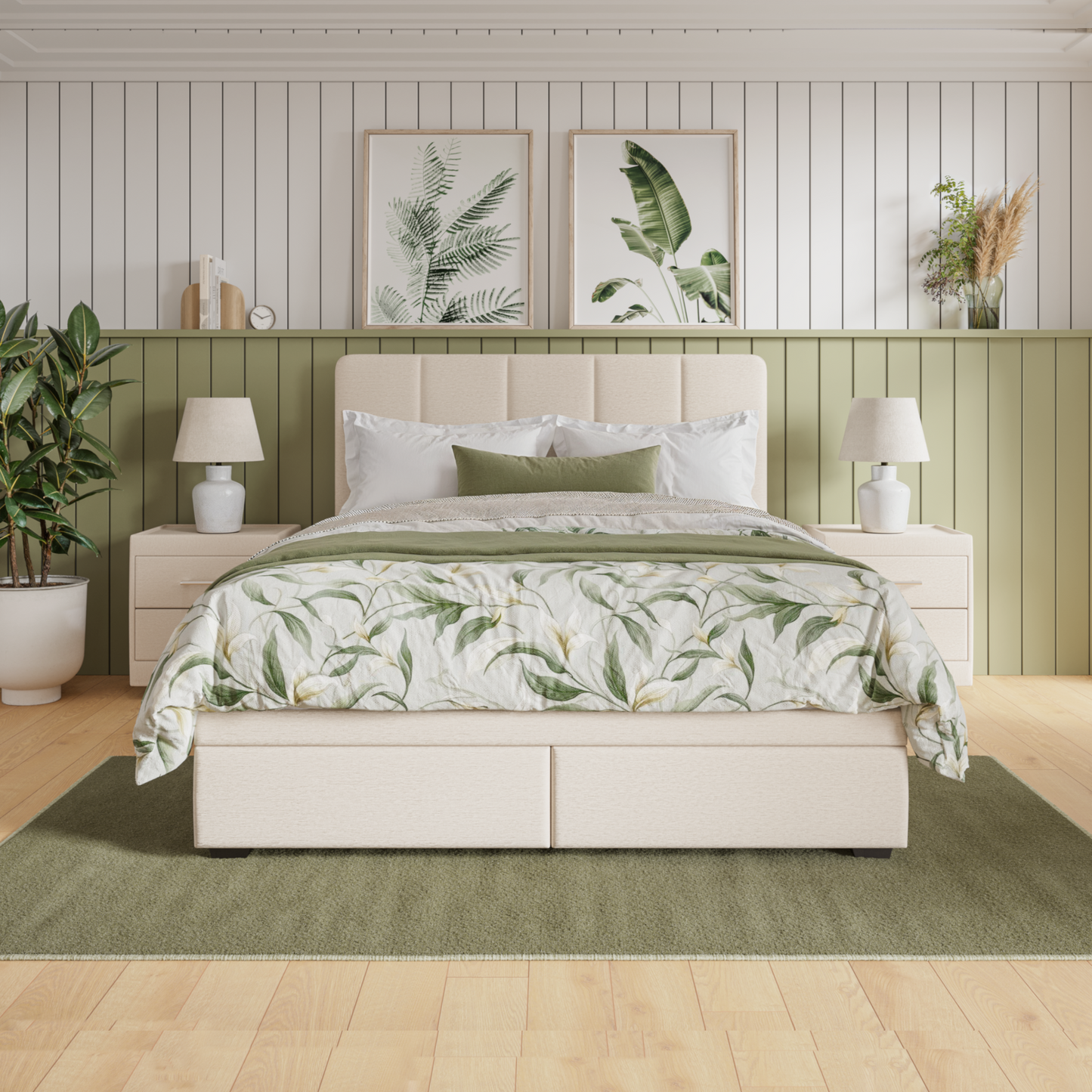 Tuscan Bed Frame with Drawer Storage