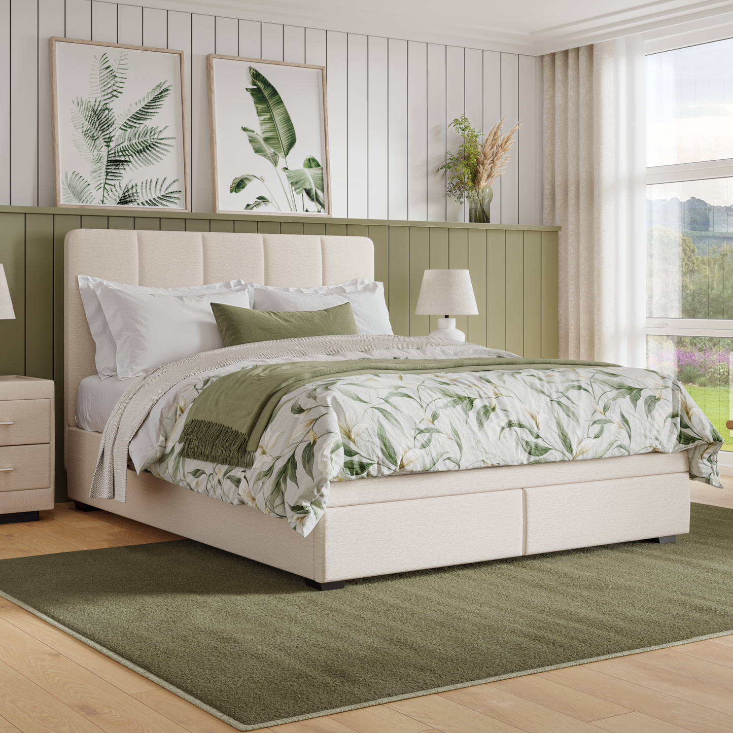 Tuscan Bed Frame with Drawer Storage